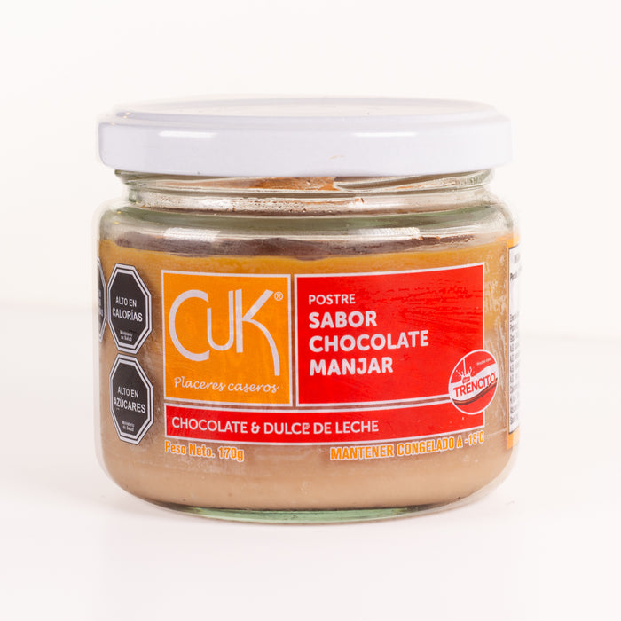 Postre sabor chocolate manjar